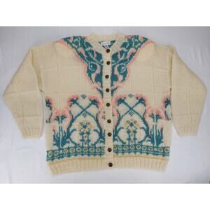 Compagnie Internationale Express Vintage Grandma-core Oversized Cardigan L